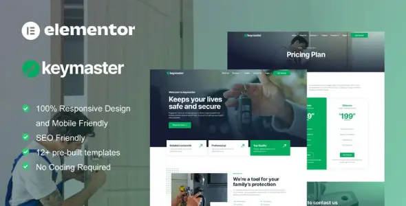 KeyMaster – Locksmith & Key Maker Service Elementor Template Kit
